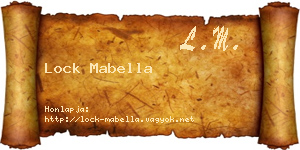 Lock Mabella névjegykártya